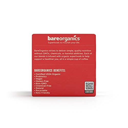 Bare Organics 15947 Cardio Care USDA Organic Coffee Pods, Keurig...