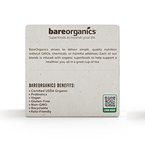 BareOrganics 12338 Slim Care Tea with Superfoods, Organic Probio...