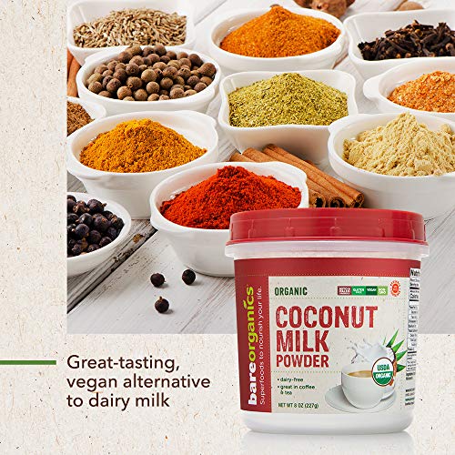 Bareorganics Coconut Milk Powder, 8 Ounce