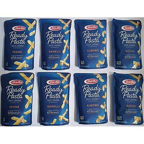 8-Pack Variety, Barilla Ready Pasta: 2 Pouches Each Of Rotini, P