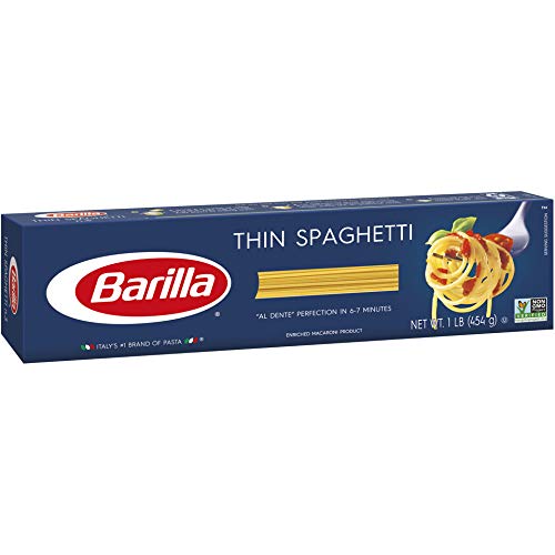 Barilla Blue Box Thin Spaghetti Pasta, 16 Oz. Boxes Pack Of 20
