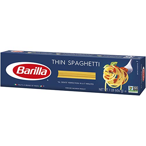 Barilla Blue Box Thin Spaghetti Pasta, 16 Oz. Boxes Pack Of 20