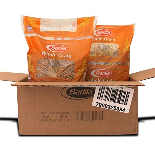Barilla Elbows 100 Percent Whole Grain Pasta, 160 Ounce -- 2 Per