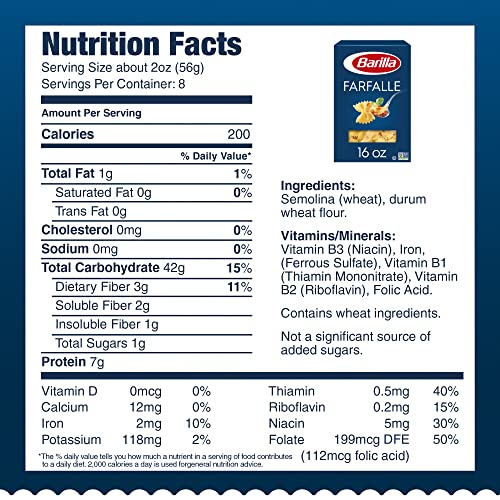 Barilla Pasta, Farfalle, 16 Ounce