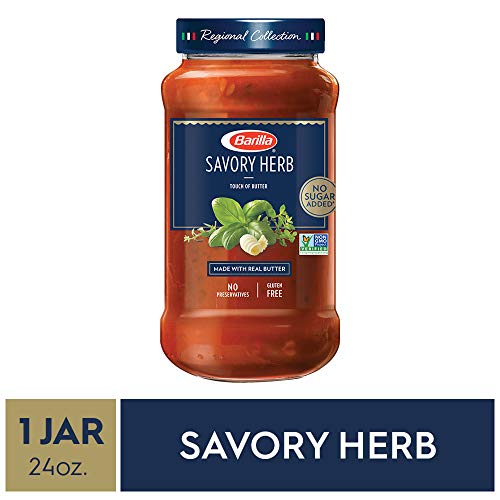 Barilla Premium Pasta Sauce Savory Herb, 24 Ounce Jar - No Added