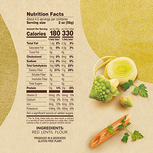 Barilla Red Lentil Penne Pasta, 8.8 Ounce - Plant Based Protein