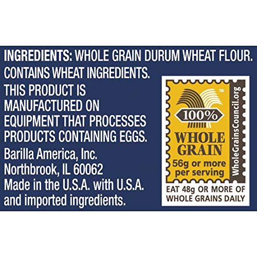 Barilla Whole Grain Pasta, Rotini, 16 Ounce Pack Of 8