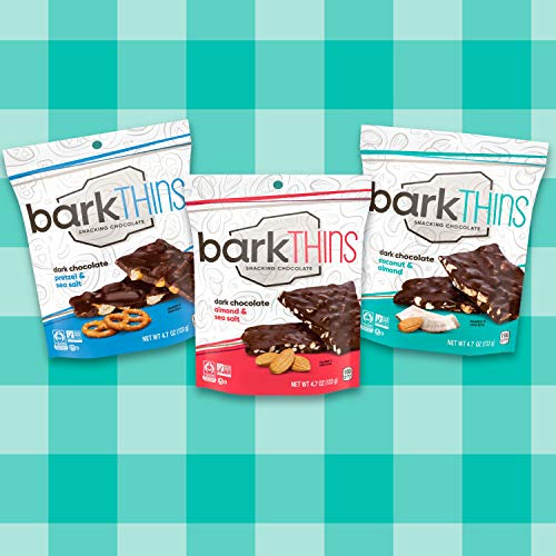 Barkthins Almond, Pretzel, Coconut With Almonds Snacking Chocola