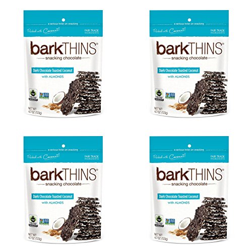 Barkthins Dark Chocolate Toasted Coconut With Almonds, 4.7 Ounce