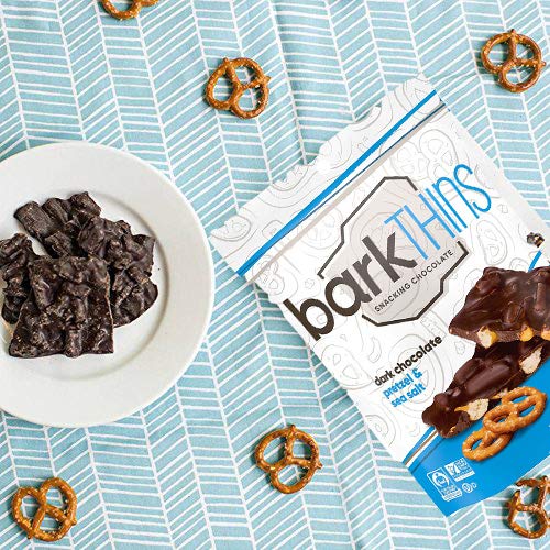 Barkthins Snacking Dark Chocolate, Pretzel With Sea Salt, 4.7 Ounce
