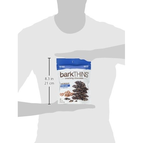 Barkthins Snacking Dark Chocolate, Pretzel With Sea Salt, 4.7 Ounce