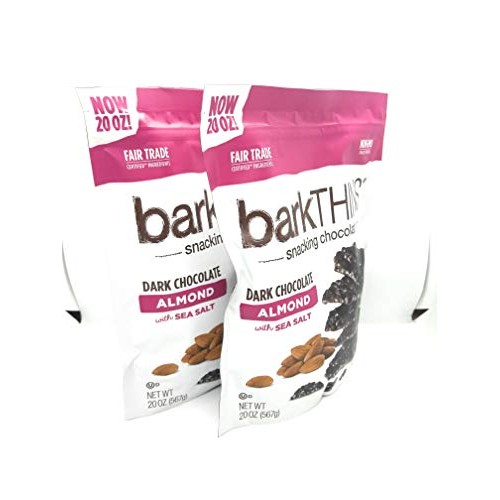 Barkthins Snacking Dark Chocolate Almond Sea Salt, 20Oz