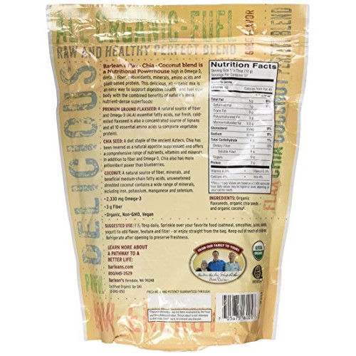 Barleans Flax Chia Coconut Blend 24 Oz
