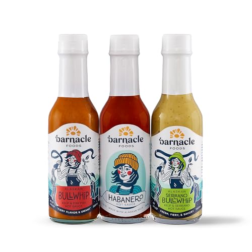 Barnacle Foods Bull Kelp Hot Sauce Variety Pack - Bullwhip Kelp,...