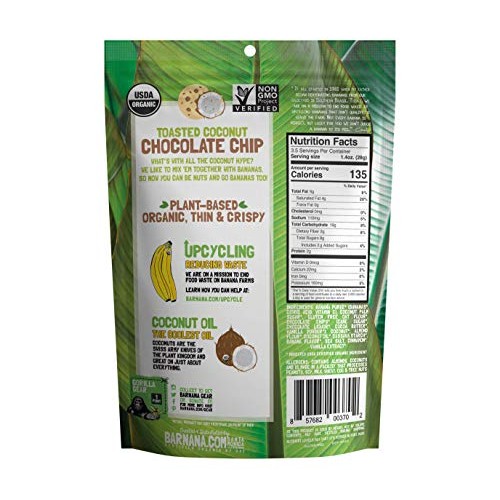 Barnana Organic Crunchy Banana Brittle - Toasted Coconut Chocola