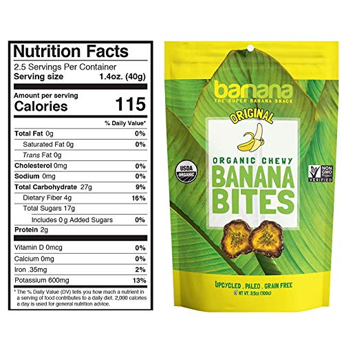 Barnana Organic Chewy Banana Bites - Original - 3.5 Ounce, 3 Pac