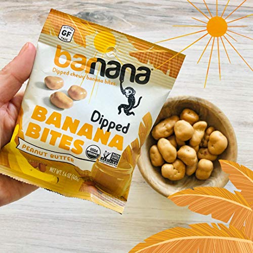 Barnana Organic Chewy Banana Bites, Peanut Butter Banana Flavor,