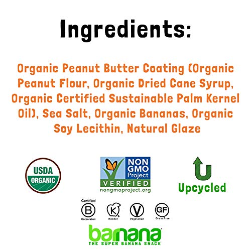Barnana Organic Chewy Banana Bites, Peanut Butter Banana Flavor,