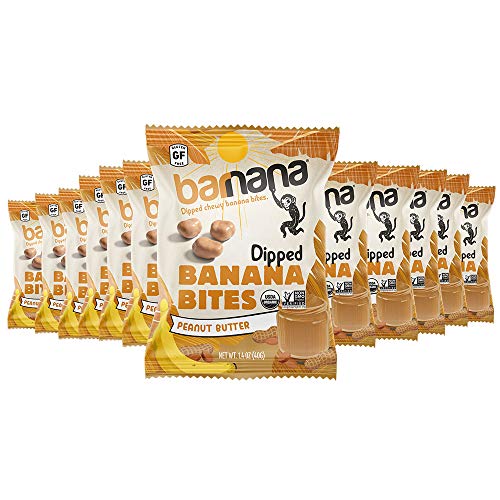 Barnana Organic Chewy Banana Bites, Peanut Butter Banana Flavor,