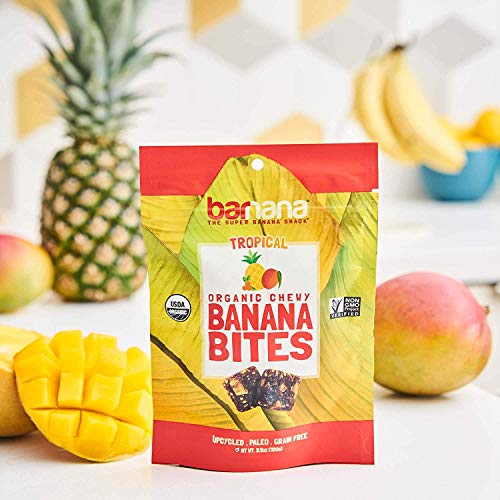 Barnana Organic Chewy Banana Bites - Variety - 3.5 Ounce, 3 Pack