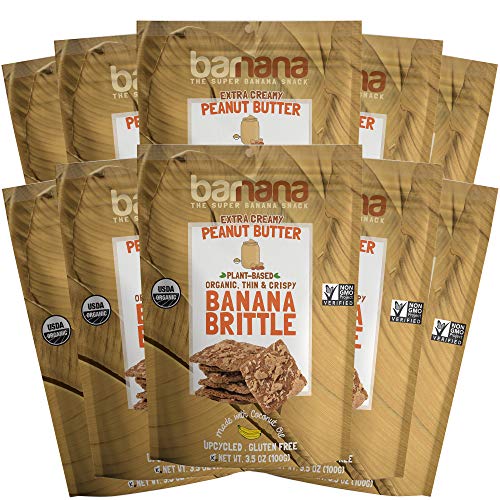 Barnana Organic Crunchy Banana Brittle - Peanut Butter, 3.5 Ounc
