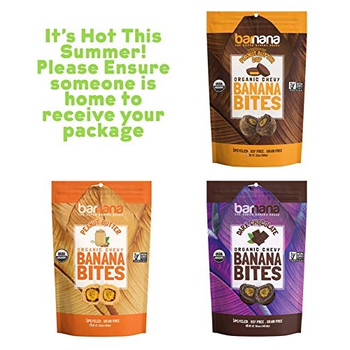 Barnana Organic Dark Chocolate Chewy Banana Bites - 3.5 Ounce, 3