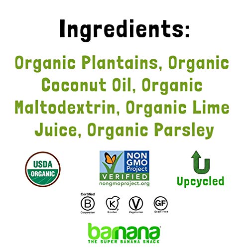 Barnana Organic Plantain Chips - Acapulco Lime - 5 Ounce, 8 Pack