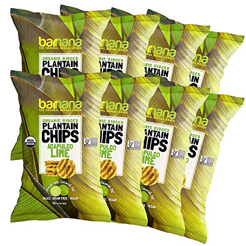 Barnana Organic Plantain Chips - Acapulco Lime - 5 Ounce, 8 Pack