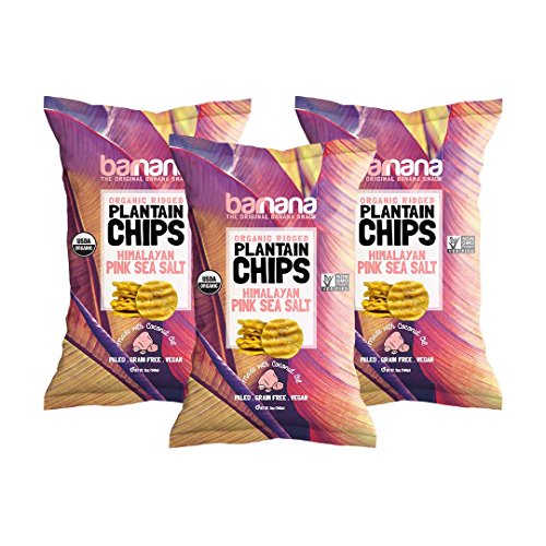 Barnana Organic Plantain Chips - Himalayan Pink Salt- 5 Ounce, 3