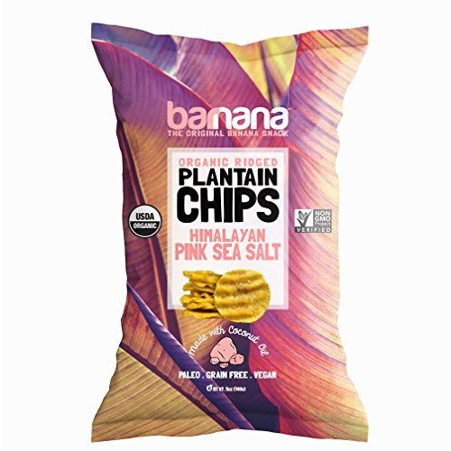 Barnana Organic Plantain Chips - Himalayan Pink Salt - 5 Ounce -