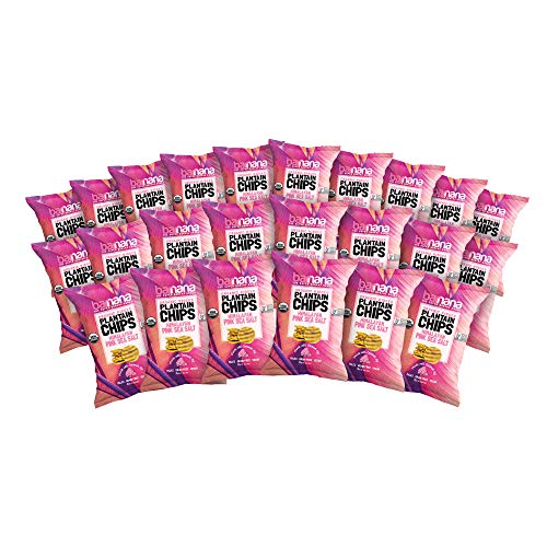 Barnana Organic Plantain Chips, Himalayan Pink Salt, Snack Size,
