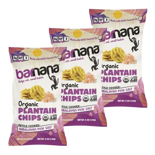 Barnana - Organic Plantain Chips, Himalayan Pink Salt, Healthy S...