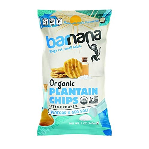 Barnana Organic Plantain Chips, Salt & Vinegar Paleo & Vegan Rid...