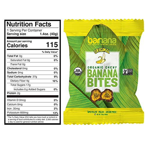 Organic Original Chewy Banana Bites - 1.4 Ounce 12 Count - Del