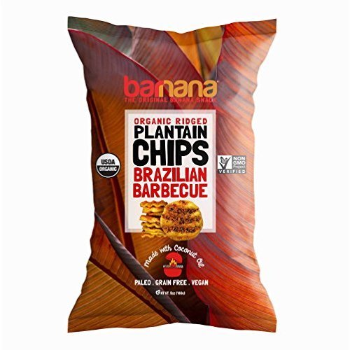 Barnana Organic Plantain Chips - Brazilian Bbq - 5 Ounce, 3 Pack