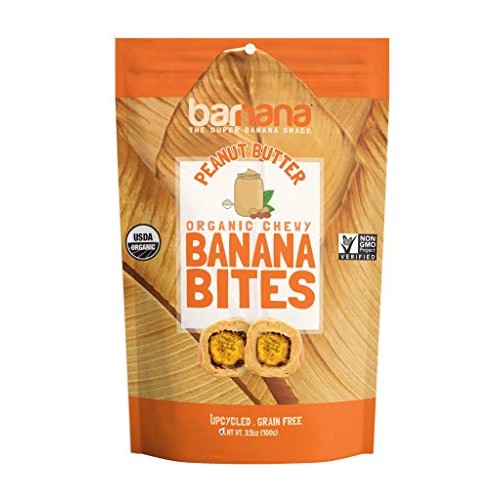 Barnana Organic Chewy Banana Bites - Peanut Butter - 3.5 Ounce -