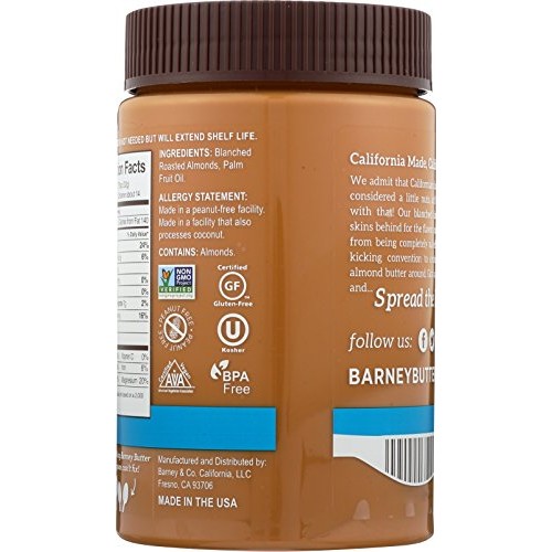 Barney Butter Almond Butter, Bare Smooth, 16 Ounce Pack Of 3