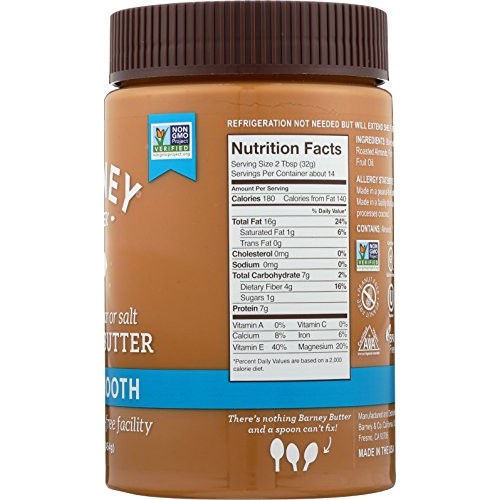 Barney Butter Almond Butter, Bare Smooth, 16 Ounce Pack Of 3