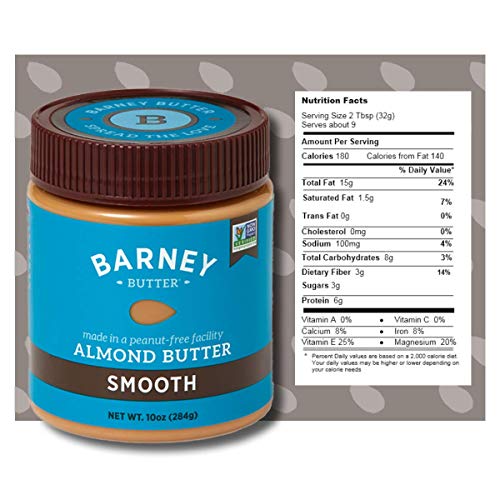 Barney Almond Butter, Smooth, No Stir, Non-Gmo, Skin-Free, Paleo