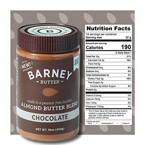 Barney Almond Butter, Chocolate, Paleo Friendly, Keto, Non-Gmo,
