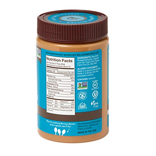 Barney Almond Butter, Smooth, Paleo Friendly, Keto, Non-Gmo, Ski