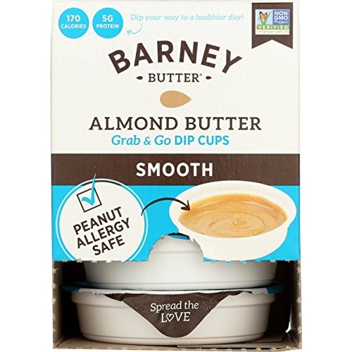 Barney Butter Almond Butter Dip Cups, Bare Smooth, 6 Count Pack