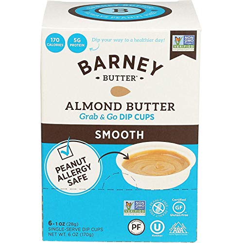Barney Butter Almond Butter Dip Cups, Smooth, 6 Count Pack Of 6