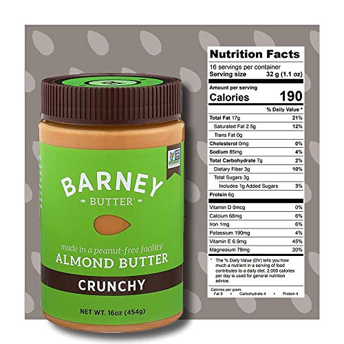 Barney Almond Butter, Crunchy, Paleo Friendly, Keto, Non-Gmo, Sk