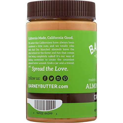 Barney Almond Butter, Crunchy, Paleo Friendly, Keto, Non-Gmo, Sk