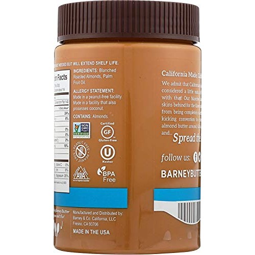 Fojjbt Almond Butter, Bare Smooth, No Sugar No Salt, Paleo, Keto