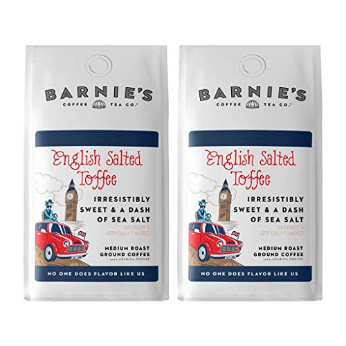 Barnies Coffee English Salted Toffee Ground Coffee, Medium Roas