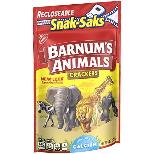 Barnums Animal Crackers, 8-Ounce Snak-Saks Pack Of 12