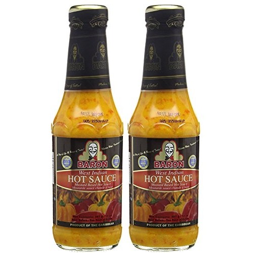 Baron West Indian Hot Pepper Sauce 14Oz Pack Of 2