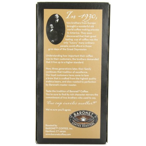 Baronet Coffee Hazelnut Medium Roast 140 G, 18-Count Coffee Po